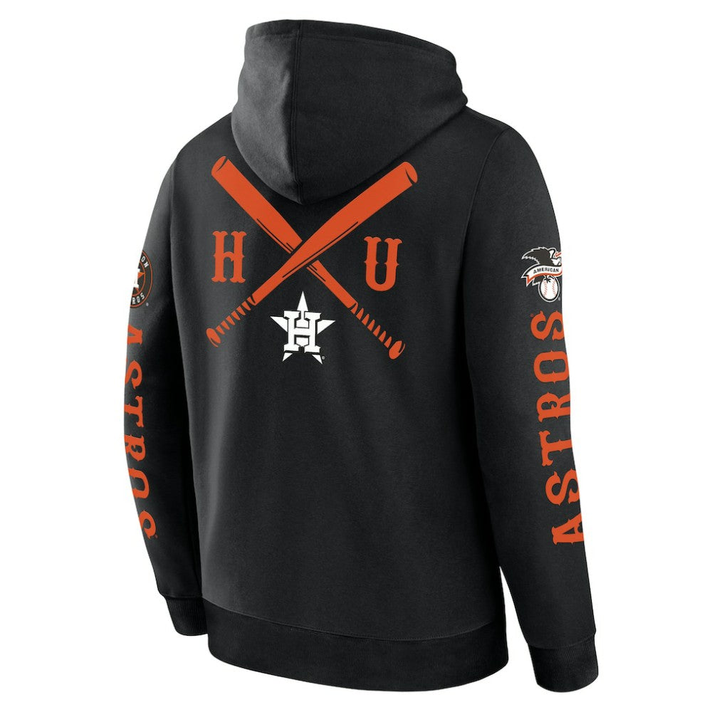 Houston Astros Fanatics Big City Legacy Fleece Pullover Hoodie - Black - Fanatics Discount