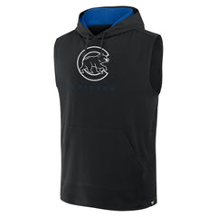 Chicago Cubs Fanatics Fire Speed Sleeveless Pullover Hoodie - Black - Fanatics Lifestyle