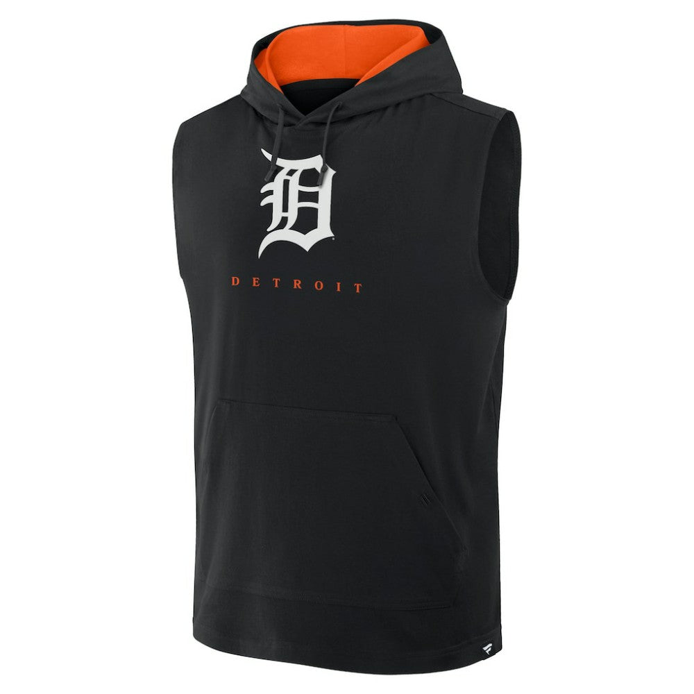 Detroit Tigers Fanatics Fire Speed Sleeveless Pullover Hoodie - Black - Fanatics on Sale