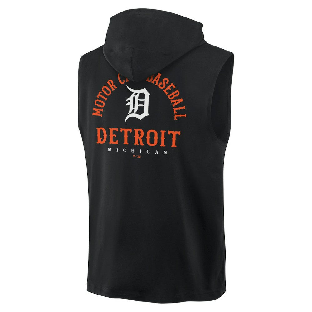 Detroit Tigers Fanatics Fire Speed Sleeveless Pullover Hoodie - Black - Fanatics on Sale
