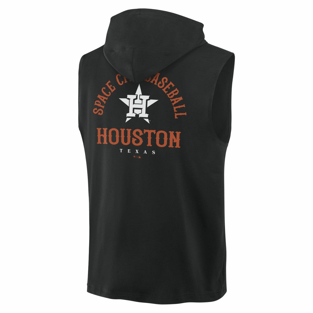 Houston Astros Fanatics Fire Speed Sleeveless Pullover Hoodie - Black - Fanatics Sale