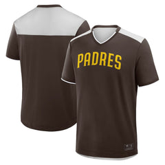 San Diego Padres Fanatics Walk Off V-Neck T-Shirt - Brown - Fanatics Lifestyle