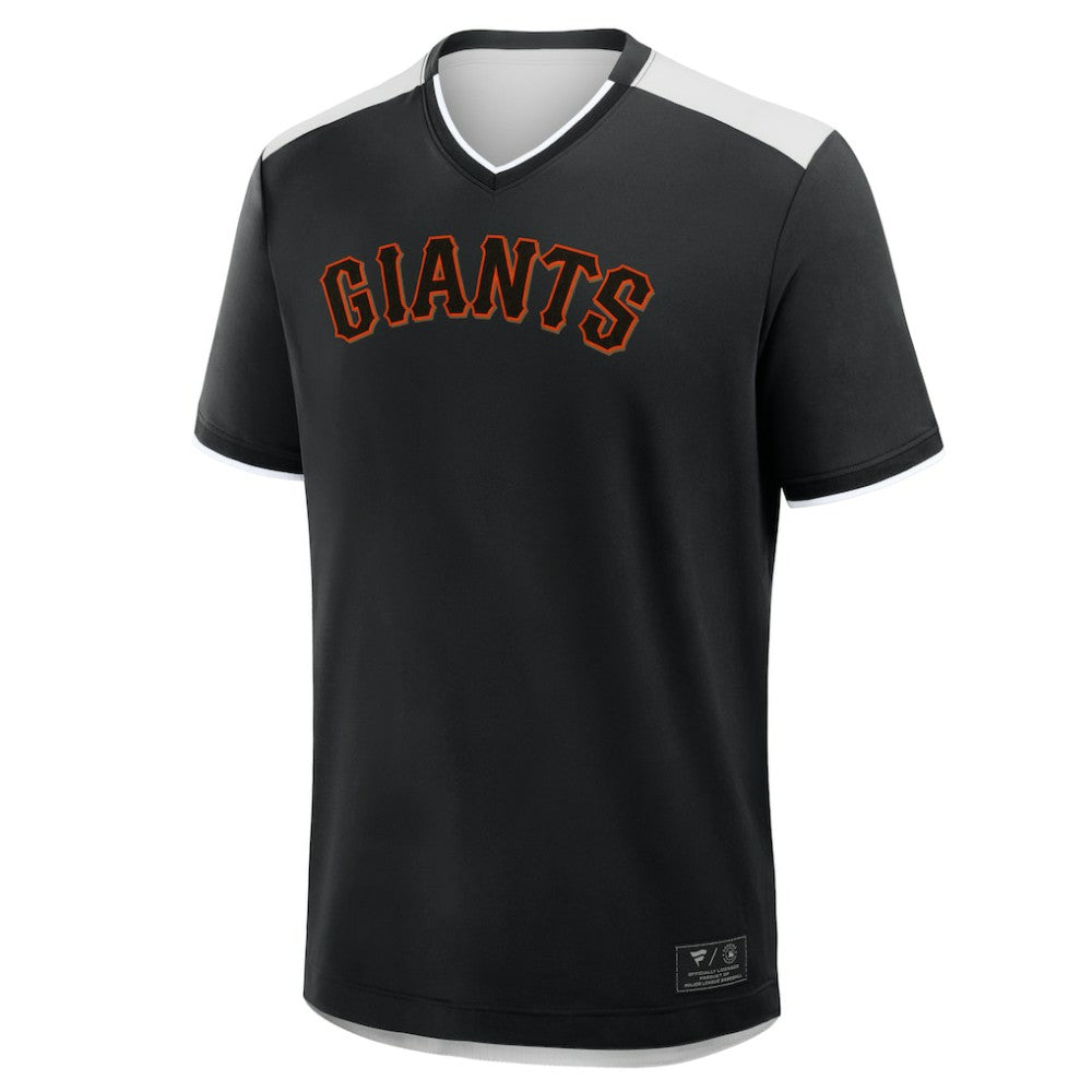 San Francisco Giants Fanatics Walk Off V-Neck T-Shirt - Black - Fanatics Sale