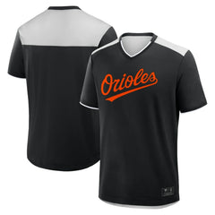Baltimore Orioles Fanatics Walk Off V-Neck T-Shirt - Black - Fanatics Discount