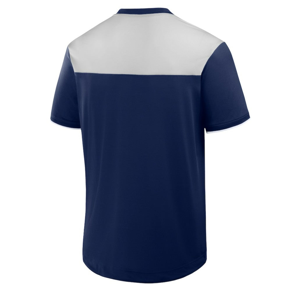 Atlanta Braves Fanatics Walk Off V-Neck T-Shirt - Navy - Fanatics Discount