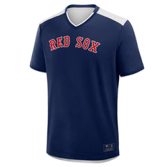 Boston Red Sox Fanatics Walk Off V-Neck T-Shirt - Navy - Fanatics Lifestyle