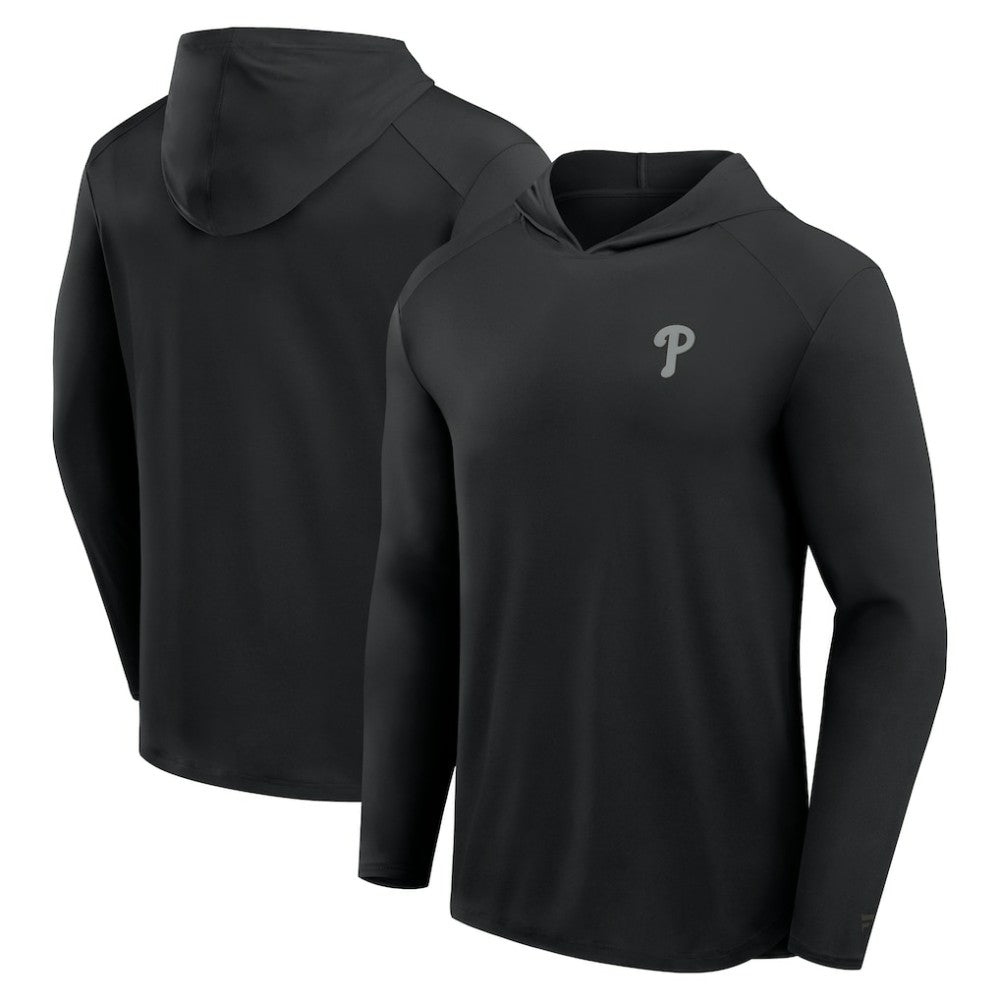 Philadelphia Phillies Fanatics Front Office Power Mono Long Sleeve Hoodie T-Shirt - Black - Fanatics Sale