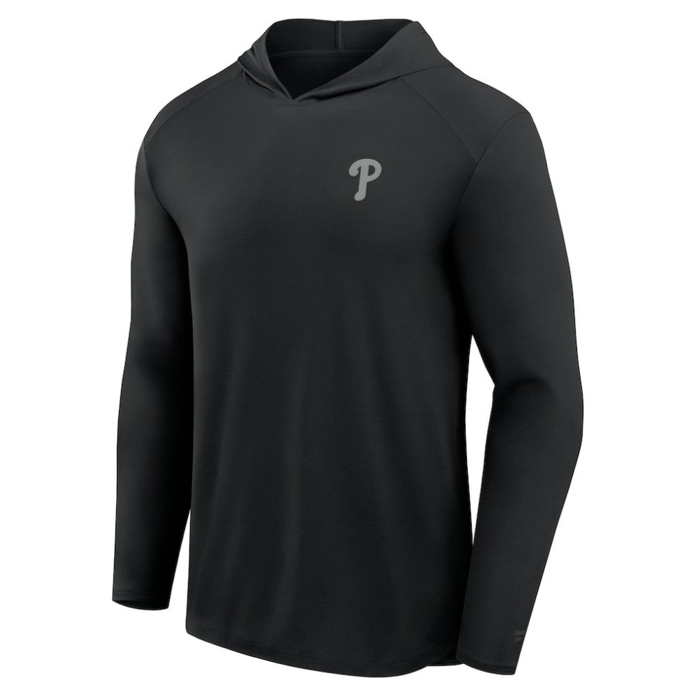 Philadelphia Phillies Fanatics Front Office Power Mono Long Sleeve Hoodie T-Shirt - Black - Fanatics Sale