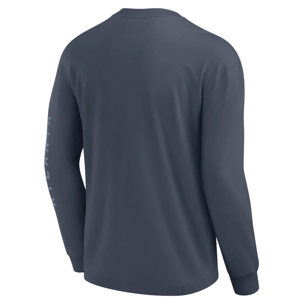 Atlanta Braves Fanatics Elements Future Ground Tonal Info Long Sleeve T-Shirt - Blue - Fanatics Sale