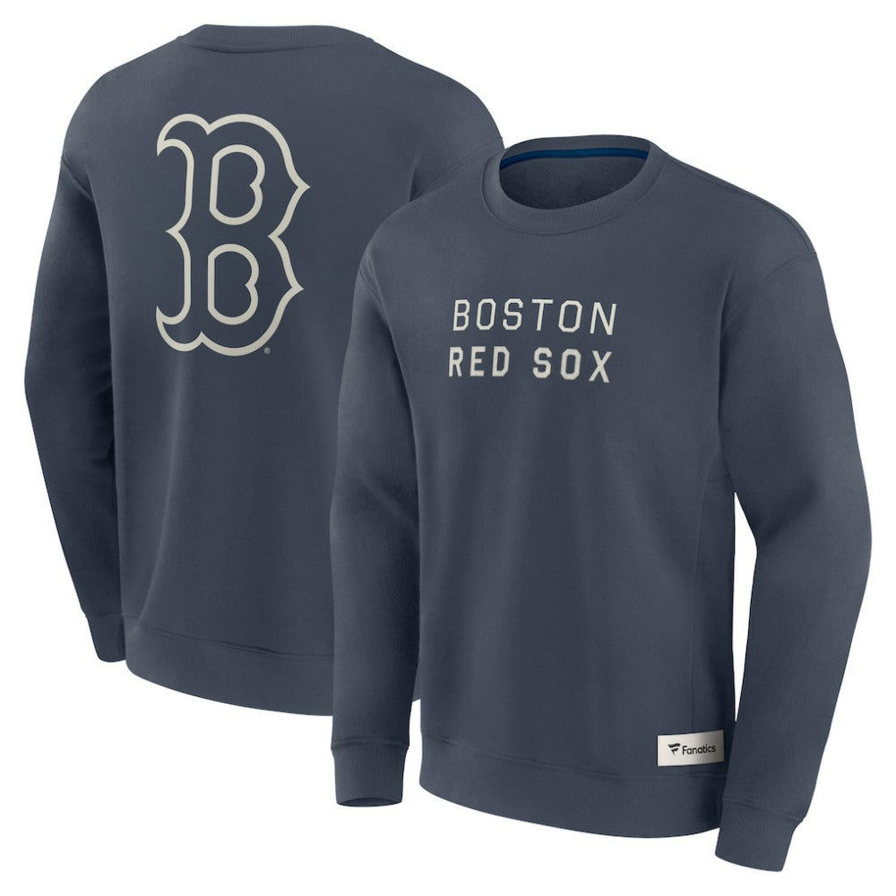 Boston Red Sox Fanatics Elements Future Ground Lettering Pullover Sweatshirt - Blue - Fanatics on Sale