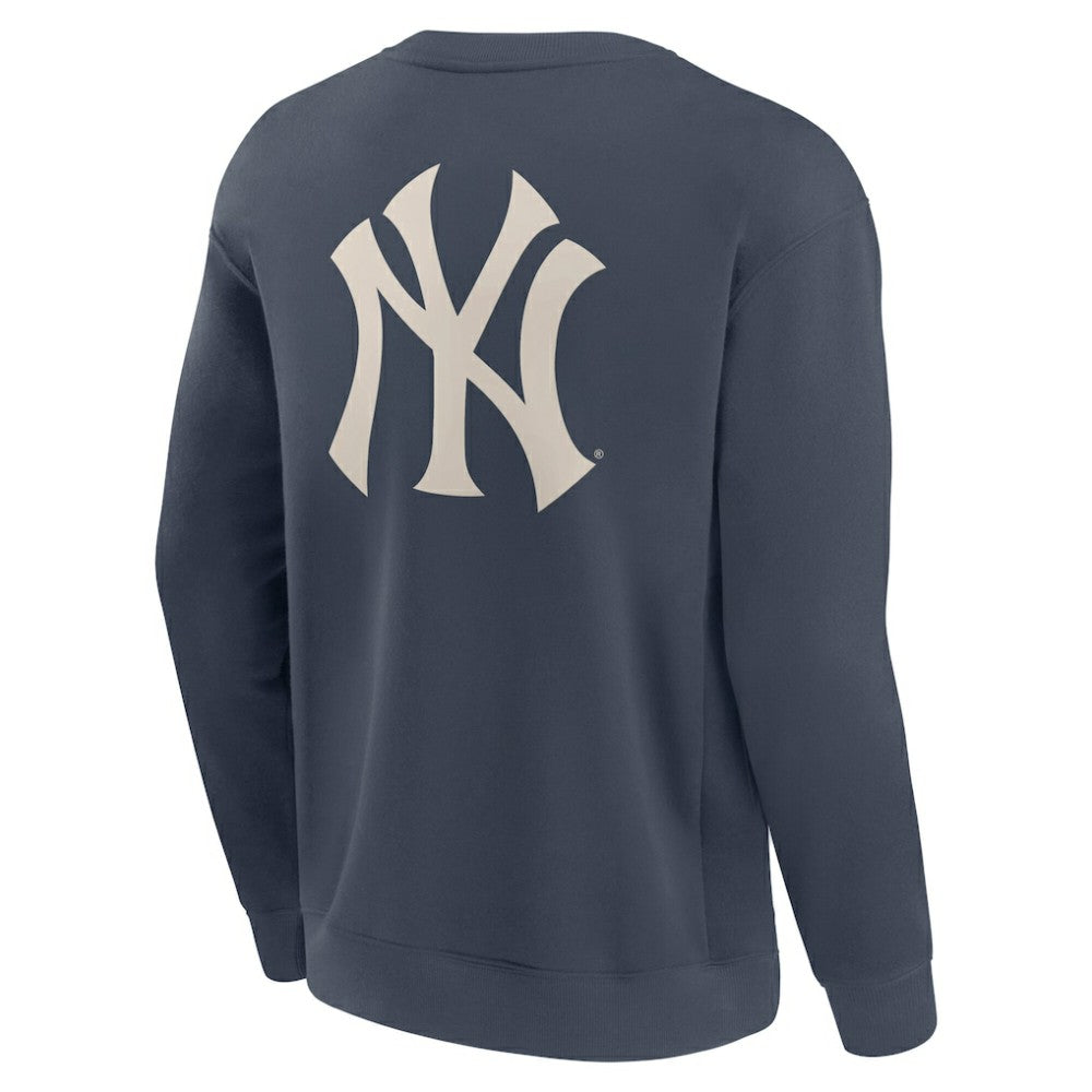 New York Yankees Fanatics Elements Future Ground Lettering Pullover Sweatshirt - Blue - Fanatics on Sale