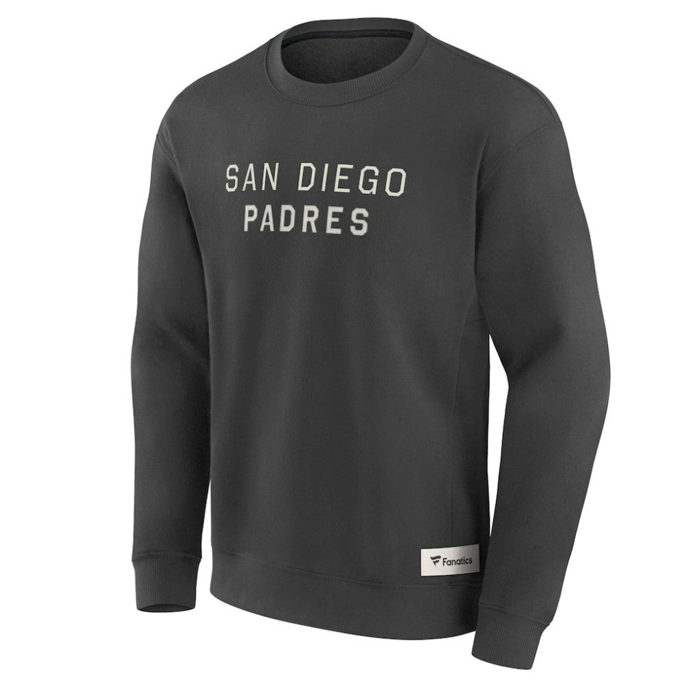 San Diego Padres Fanatics Elements Future Ground Lettering Pullover Sweatshirt - Charcoal - Fanatics Sale