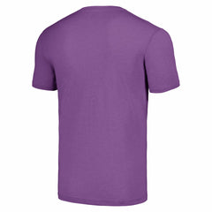 Justin Jefferson Minnesota Vikings Homage Unisex Caricature Player Tri-Blend T-Shirt Heathered Purple