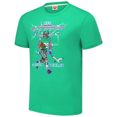 Saquon Barkley Philadelphia Eagles Homage Unisex NFL Blitz Player Tri-Blend T-Shirt Heathered Kelly Green
