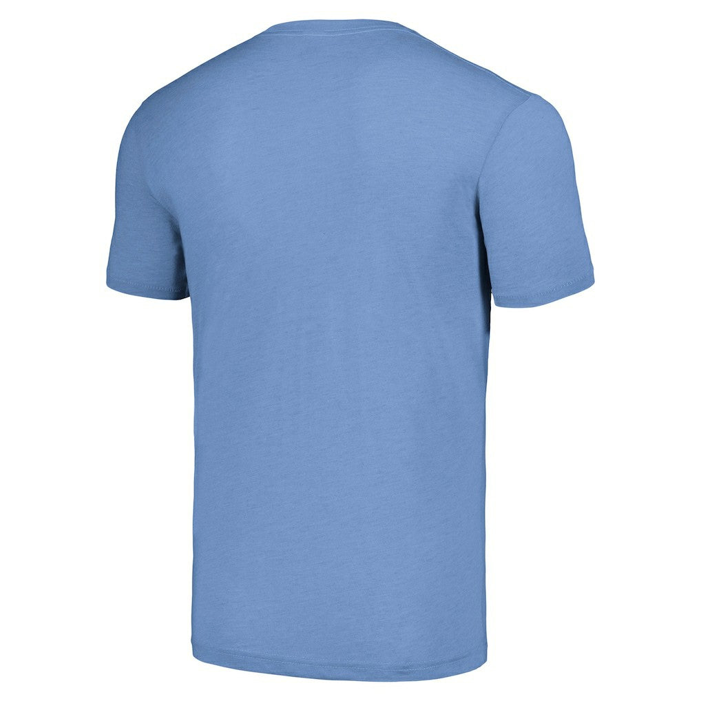 Justin Herbert Los Angeles Chargers Homage Unisex NFL Blitz Player Tri-Blend T-Shirt Heathered Powder Blue