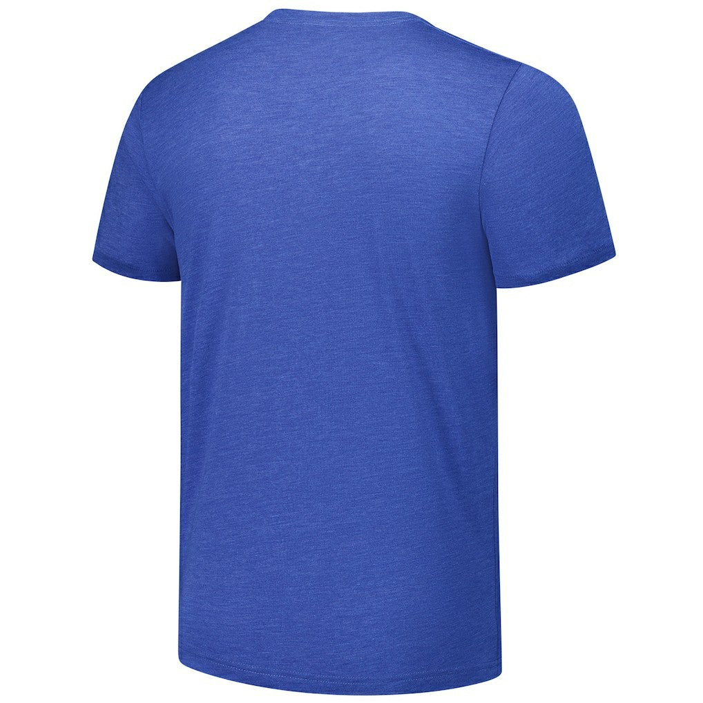 Lawrence Taylor New York Giants Homage Unisex NFL Blitz Retired Player Tri-Blend T-Shirt Heathered Royal