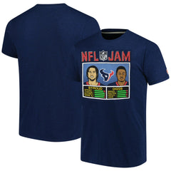 C.J. Stroud & Stefon Diggs Houston Texans Homage Unisex NFL Jam Tri-Blend T-Shirt Navy