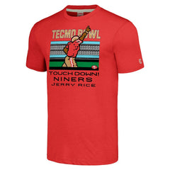 Jerry Rice San Francisco 49ers Homage Unisex Tecmo Bowl Retired Player Graphic Tri-Blend T-Shirt Scarlet