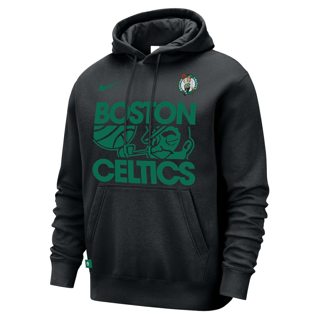 Boston Celtics Courtside Club Pullover Hoodie Black | Nike