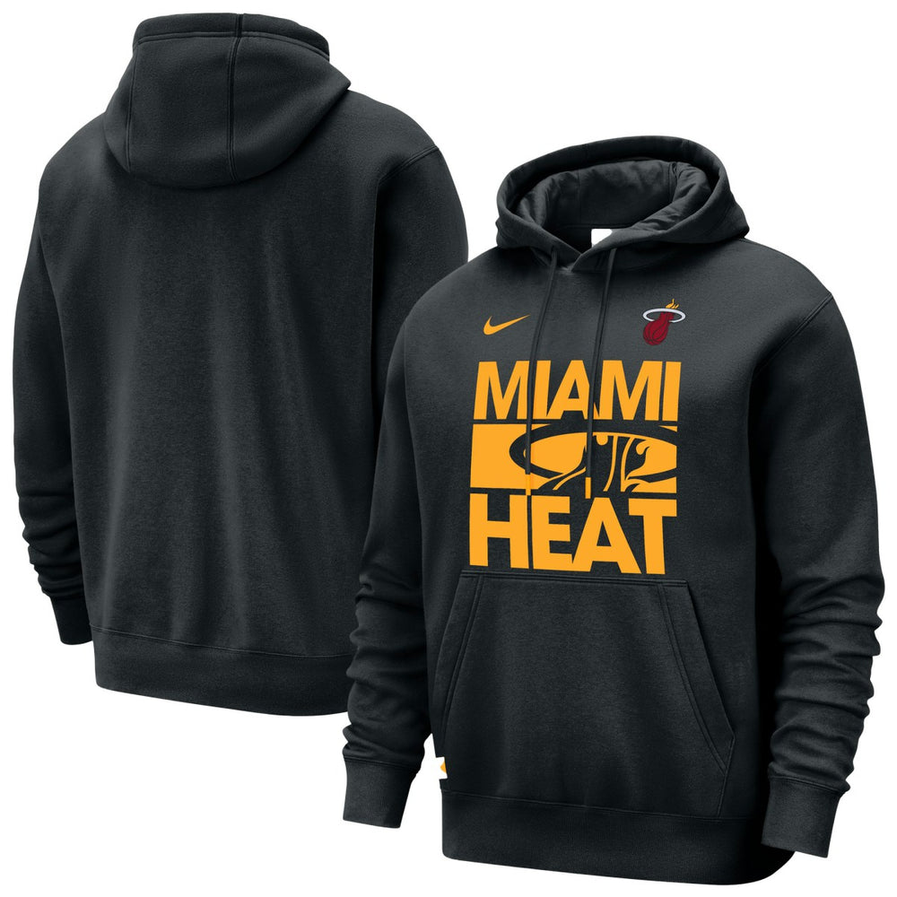 Miami Heat Courtside Club Pullover Hoodie Black | Nike discount