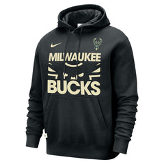Milwaukee Bucks Courtside Club Pullover Hoodie Black | Nike