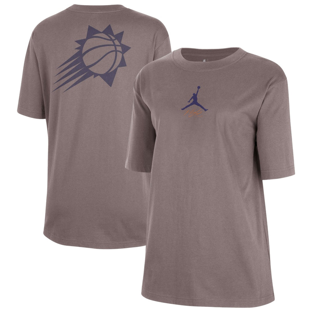 Phoenix Suns Jordan Brand Women's Courtside Statement Edition Boyfriend T-Shirt Charcoal