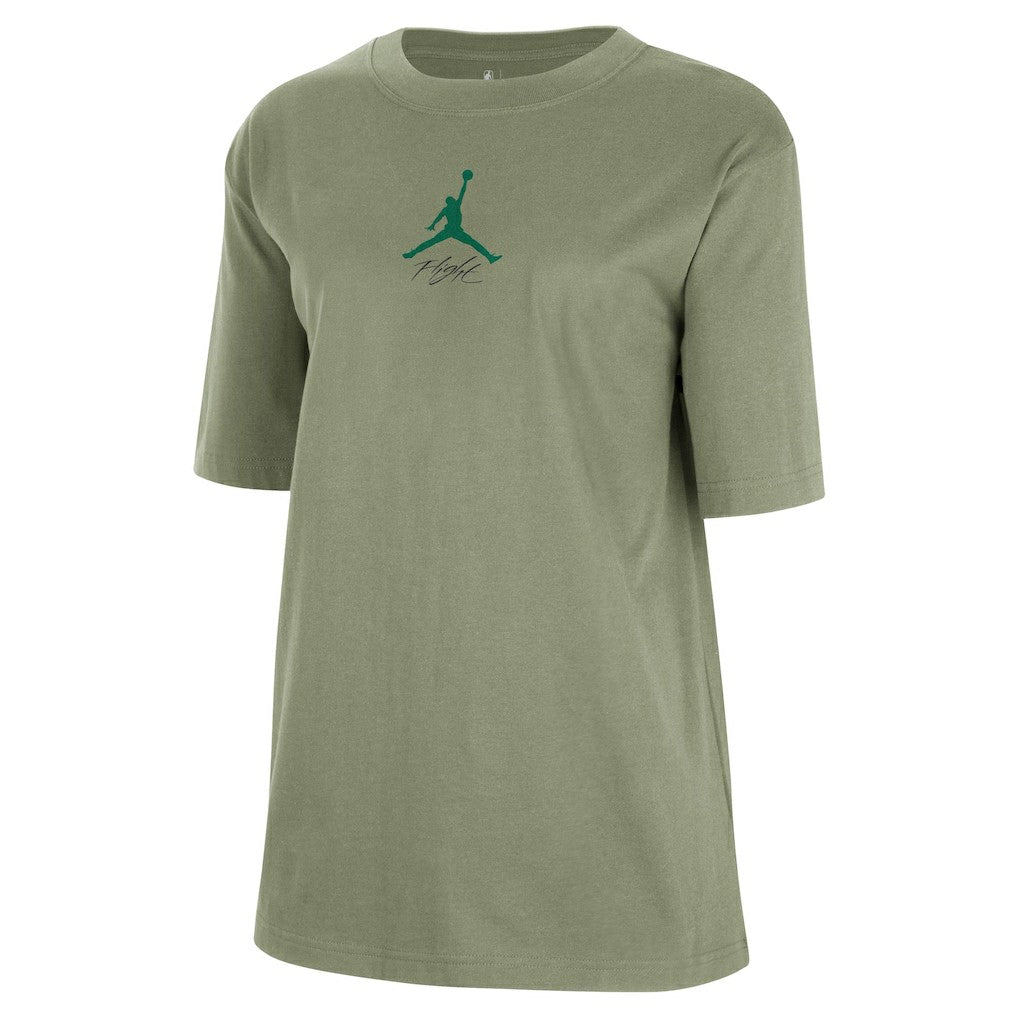 Boston Celtics Jordan Brand Women's Courtside Statement Edition Boyfriend T-Shirt Green