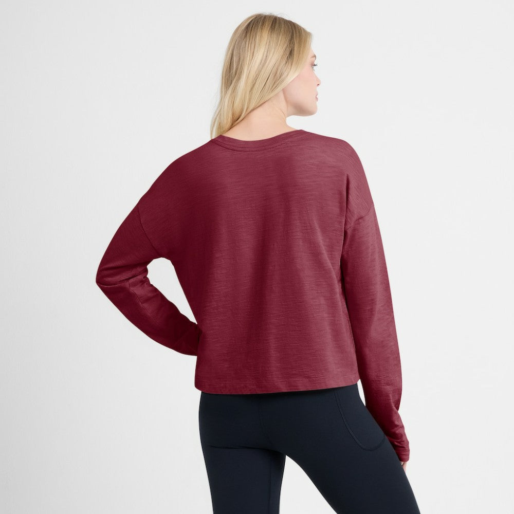 Colorado Avalanche Fanatics Women's Oversized All Out Effort Long Sleeve Henley T-Shirt - Burgundy - NHL 201742860