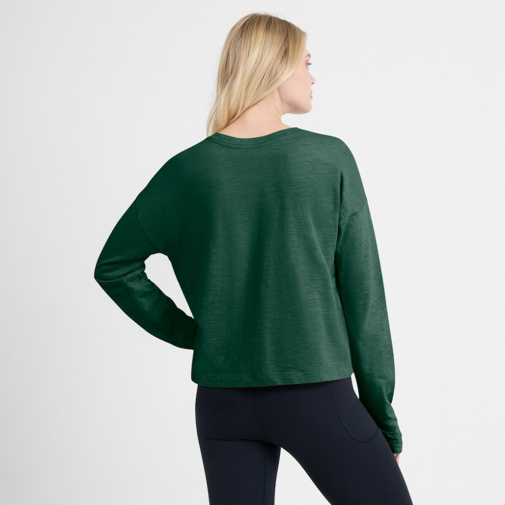 Minnesota Wild Fanatics Women's Oversized All Out Effort Long Sleeve Henley T-Shirt - Green - NHL 201742863