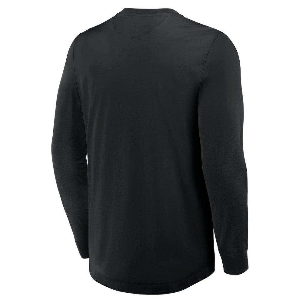 Pittsburgh Penguins Fanatics Adrenaline Push Long Sleeve Henley Shirt - Black - NHL 201742871