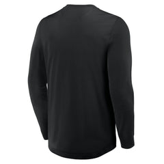 Pittsburgh Penguins Fanatics Adrenaline Push Long Sleeve Henley Shirt - Black - NHL 201742871