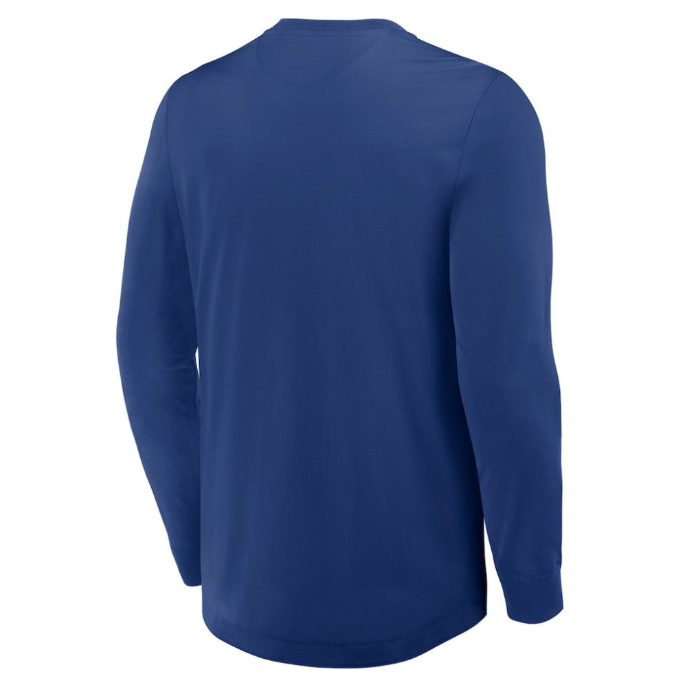 Tampa Bay Lightning Fanatics Adrenaline Push Long Sleeve Henley Shirt - Blue - NHL 201742883