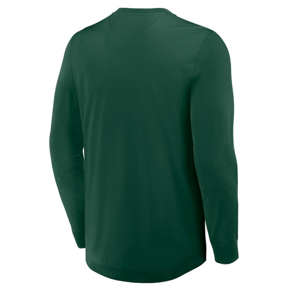 Minnesota Wild Fanatics Adrenaline Push Long Sleeve Henley Shirt - Green - NHL 201742888