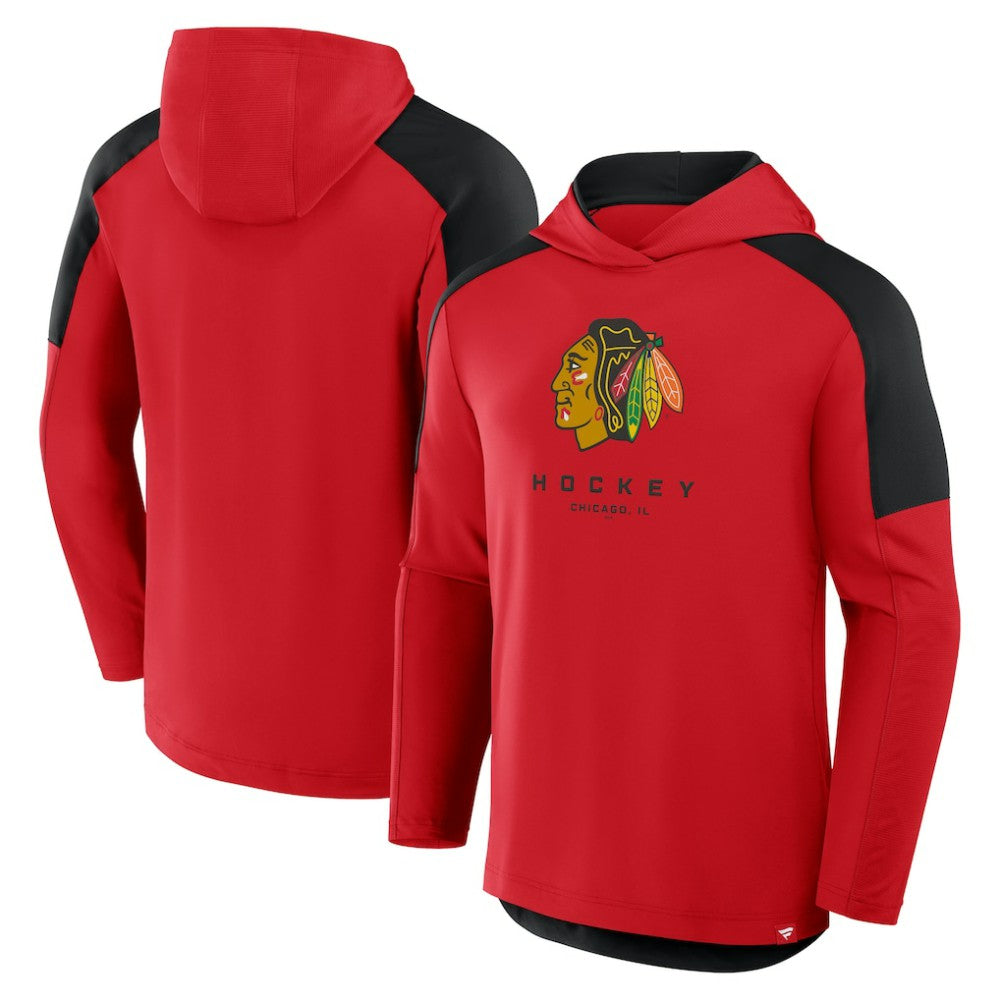 Chicago Blackhawks Fanatics Meta Game Transitional Pullover Hoodie - Red - NHL 201742897