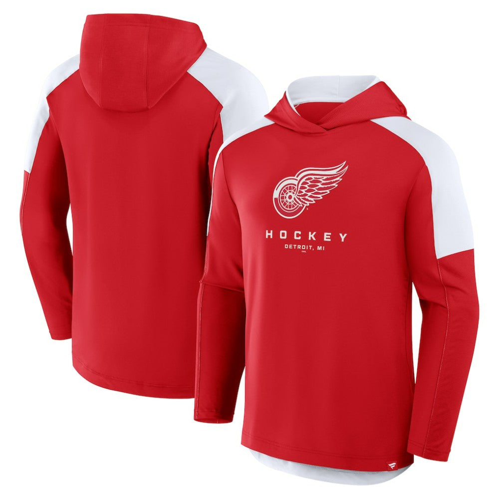 Detroit Red Wings Fanatics Meta Game Transitional Pullover Hoodie - Red - NHL 201742900