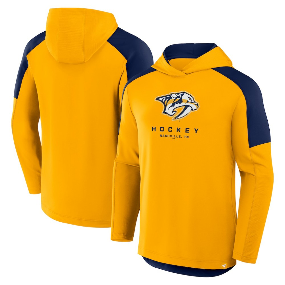 Nashville Predators Fanatics Meta Game Transitional Pullover Hoodie - Gold - NHL 201742904