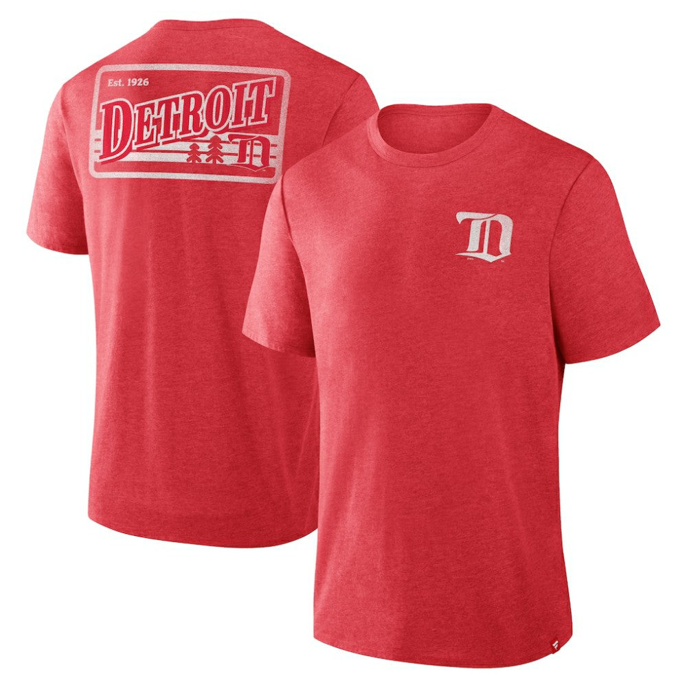 Detroit Red Wings Fanatics Fan Lanes Tri-Blend T-Shirt - Heather Red - NHL 201742926