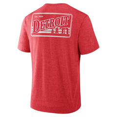 Detroit Red Wings Fanatics Fan Lanes Tri-Blend T-Shirt - Heather Red - NHL 201742926
