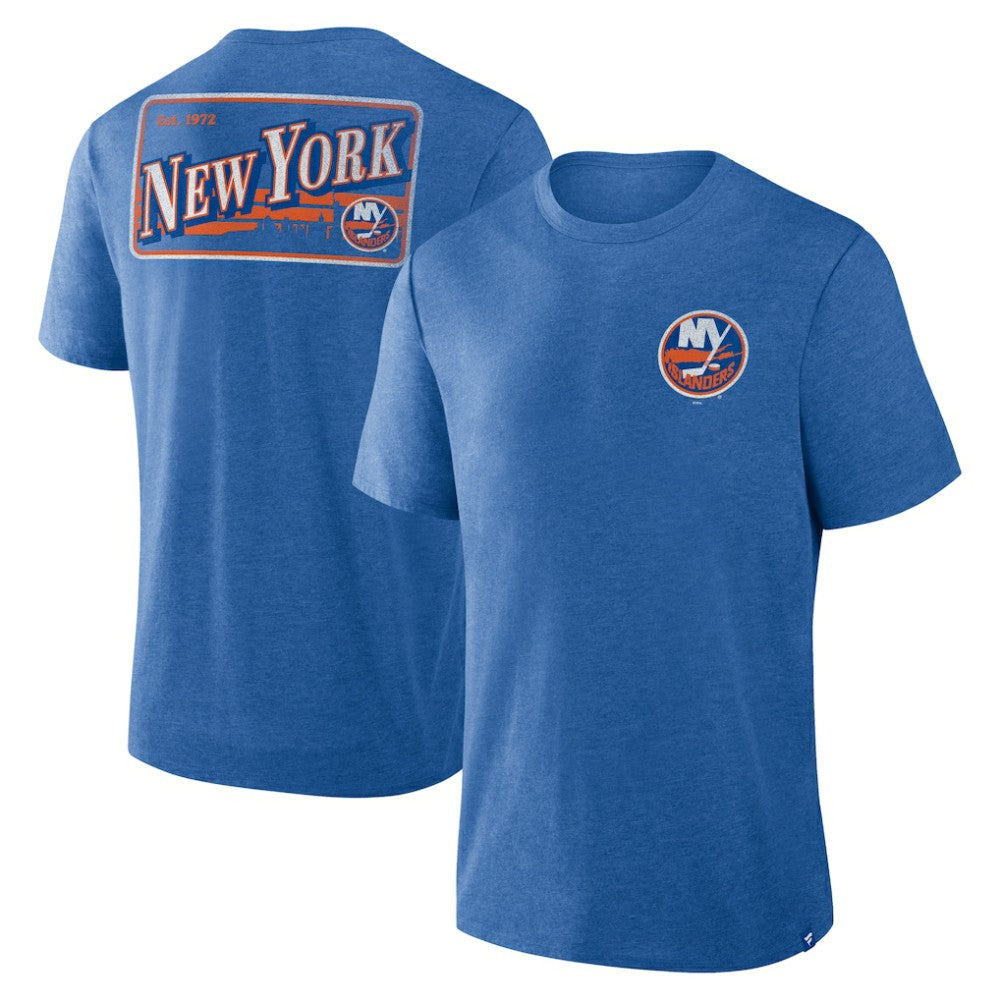 New York Islanders Fanatics Fan Lanes Tri-Blend T-Shirt - Heather Royal - NHL 201742928