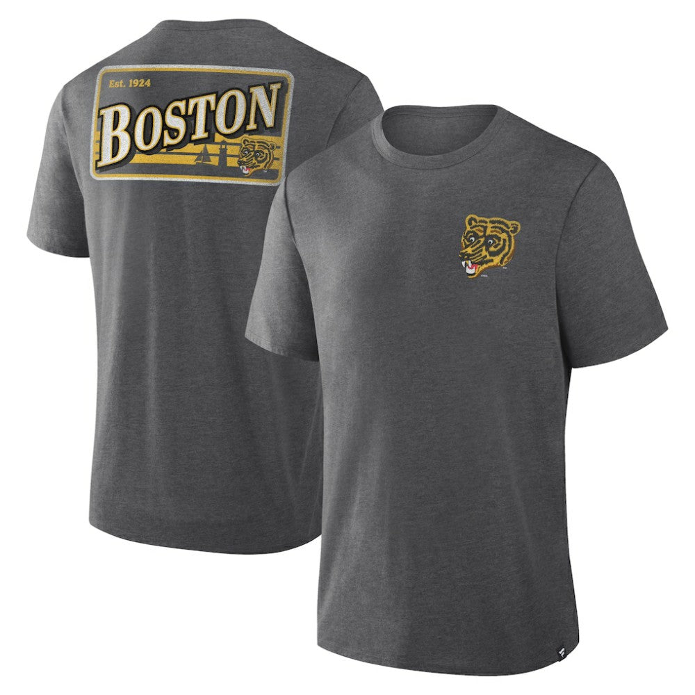 Boston Bruins Fanatics Fan Lanes Tri-Blend T-Shirt - Heather Charcoal - NHL 201742943