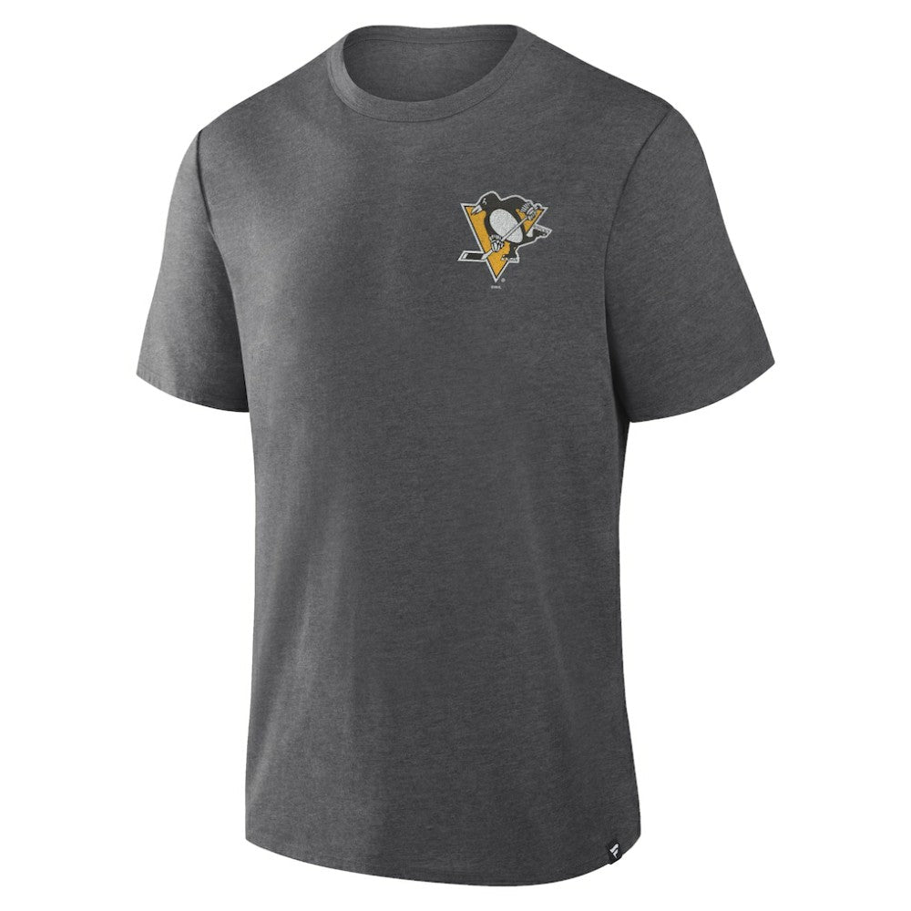 Pittsburgh Penguins Fanatics Fan Lanes Tri-Blend T-Shirt - Heather Charcoal - NHL 201742951
