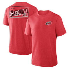 Carolina Hurricanes Fanatics Fan Lanes Tri-Blend T-Shirt - Heather Red - NHL 201742955