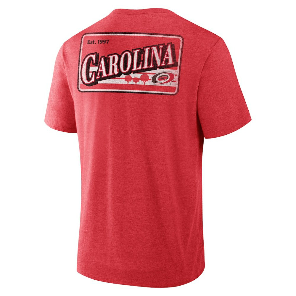 Carolina Hurricanes Fanatics Fan Lanes Tri-Blend T-Shirt - Heather Red - NHL 201742955