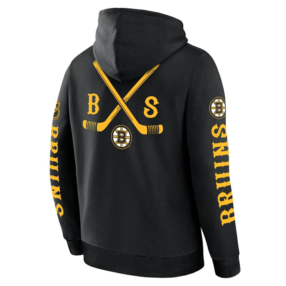 Boston Bruins Fanatics Big City Legacy Fleece Pullover Hoodie - Black - NHL 201742961