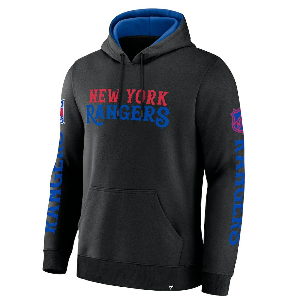 New York Rangers Fanatics Big City Legacy Fleece Pullover Hoodie - Black - NHL 201742969