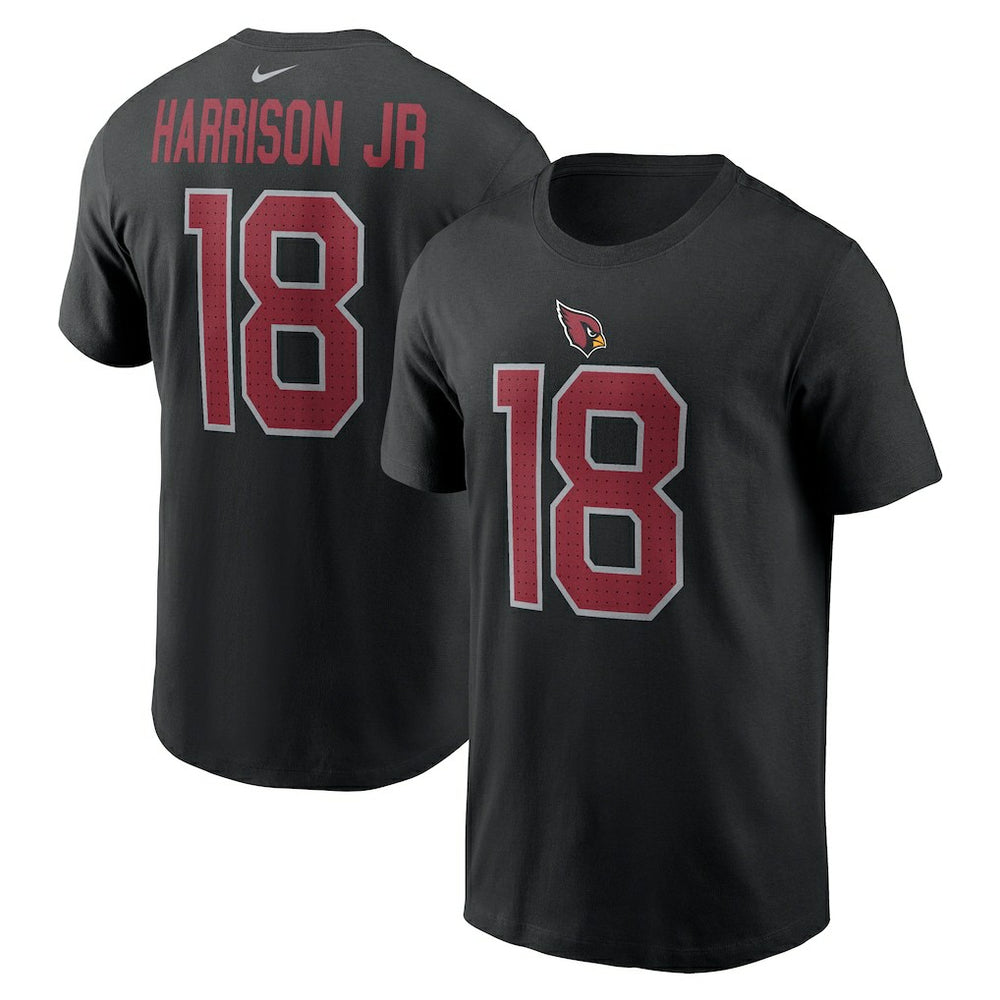 Nike Marvin Harrison Jr. Arizona Cardinals Player Name & Number T-Shirt Black