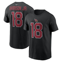 Nike Marvin Harrison Jr. Arizona Cardinals Player Name & Number T-Shirt Black