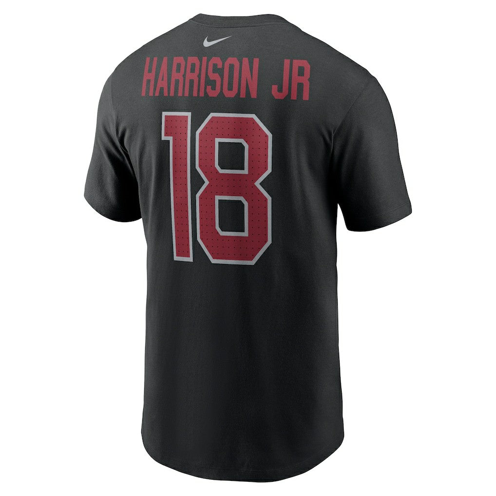Nike Marvin Harrison Jr. Arizona Cardinals Player Name & Number T-Shirt Black
