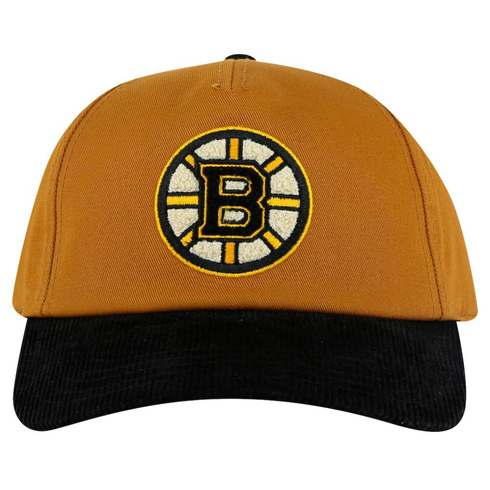 Boston Bruins American Needle Burnett Adjustable Hat - Tan/Black - NHL 201747070
