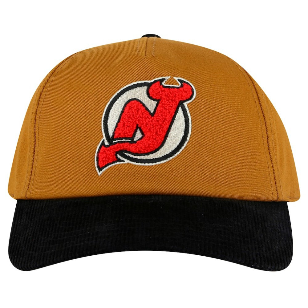 New Jersey Devils American Needle Burnett Adjustable Hat - Tan/Black - NHL 201747071